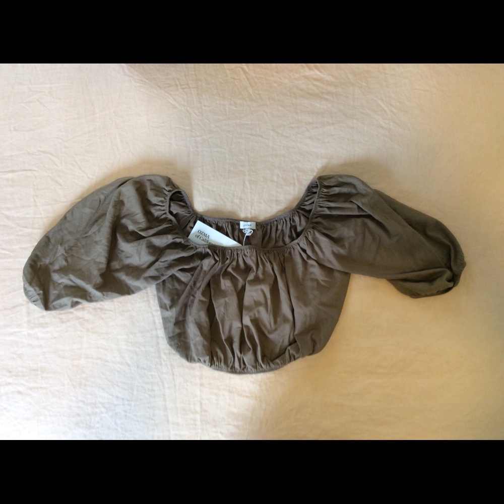 Ozma of California - Georgia top raw silk NWT XL